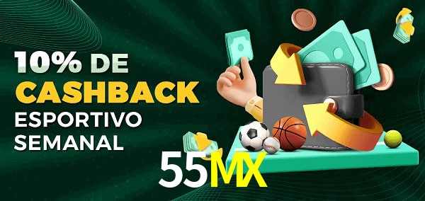 10% de bônus de cashback na 55MX