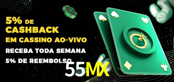 Promoções do cassino ao Vivo 55MX